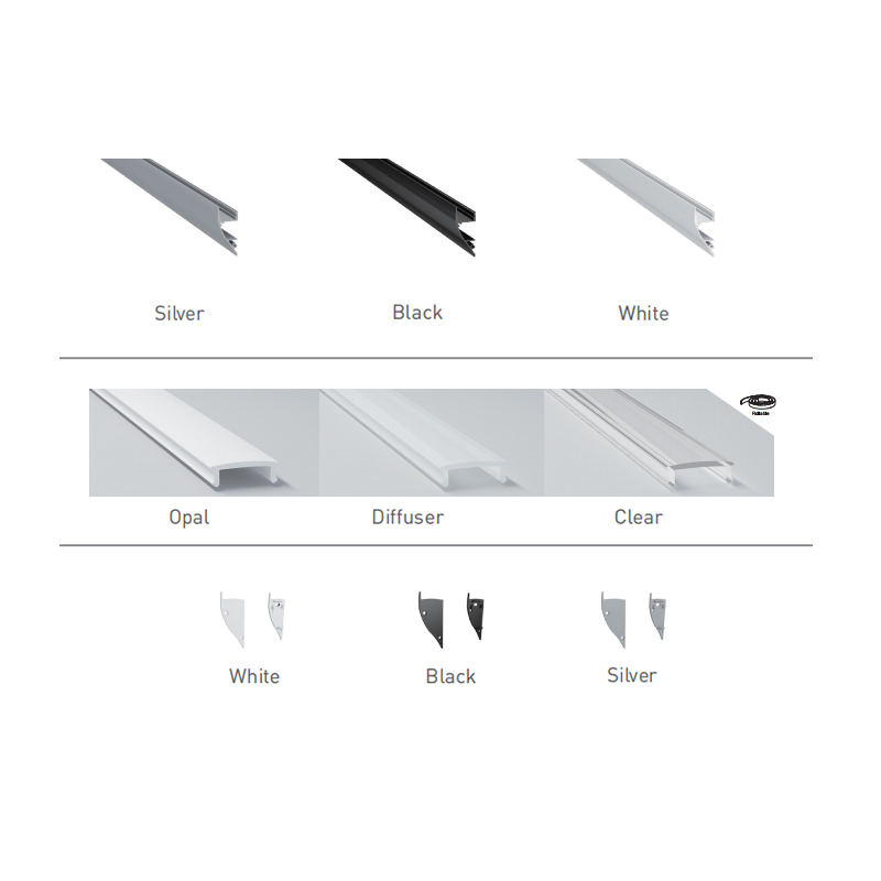 Drywall LED Profile Aluminum Channel For 12mm White LED Tape Lights Drywall LED Profile Aluminum Channel For 12mm White LED Tape Lights